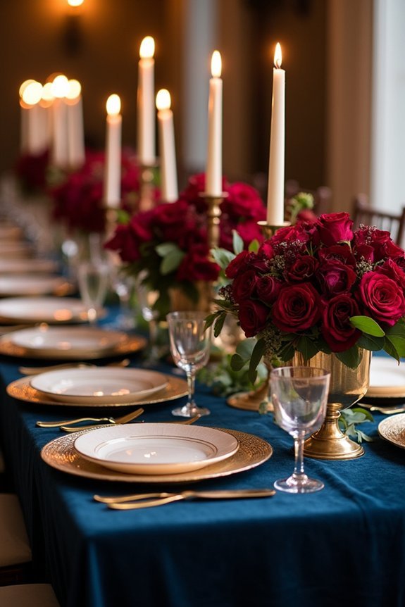 dark accents enhance gold elegance