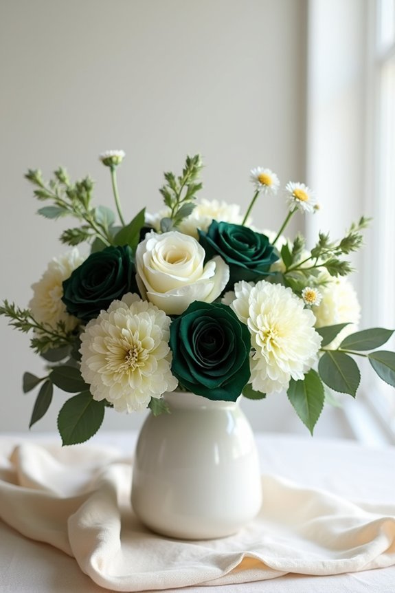 dark green wedding elegance