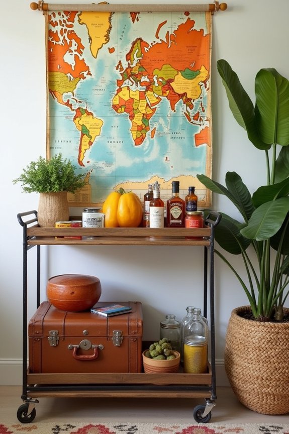 destination themed bar cart designs