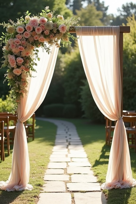 diy dusty rose arch