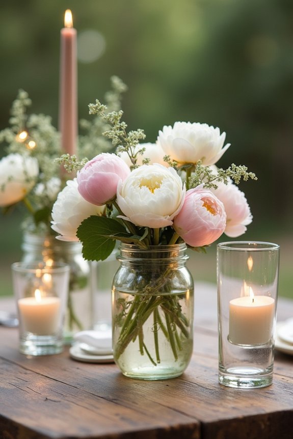 diy garden wedding centerpieces
