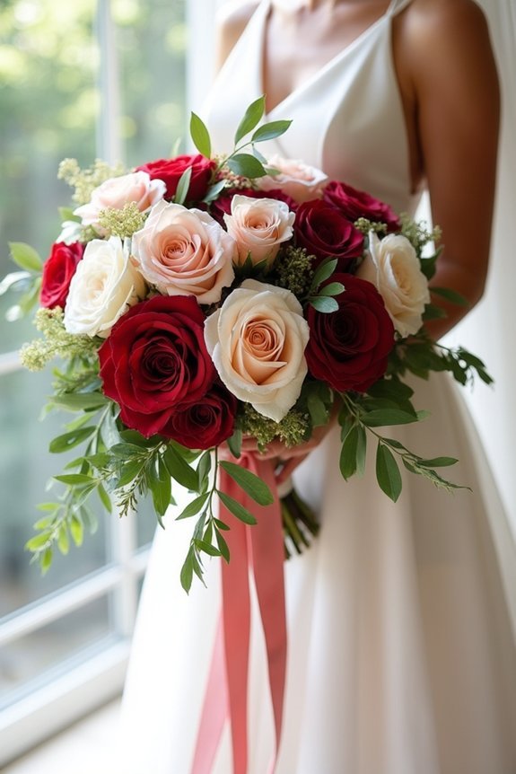 dramatic garden roses arrangement