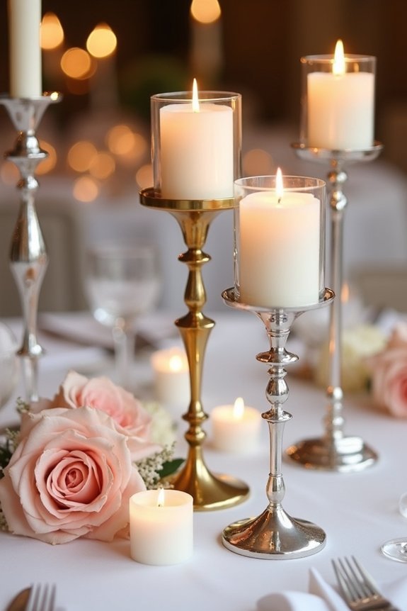 dramatic height with candles