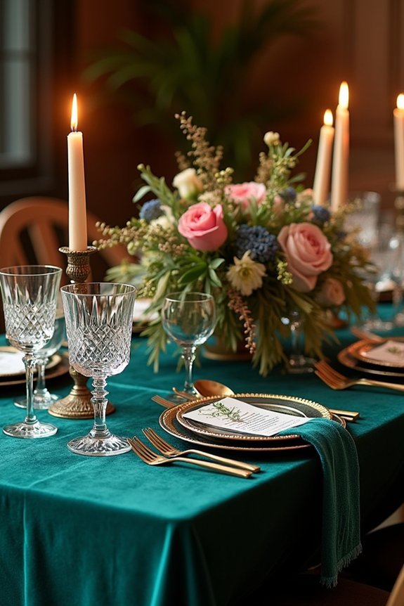 dramatic jewel tones elegance
