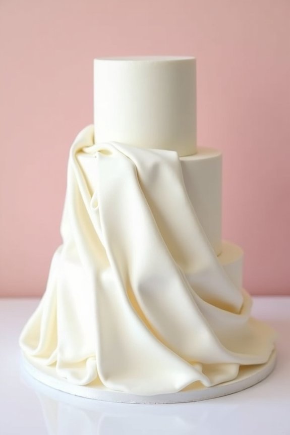 draped fondant cake design