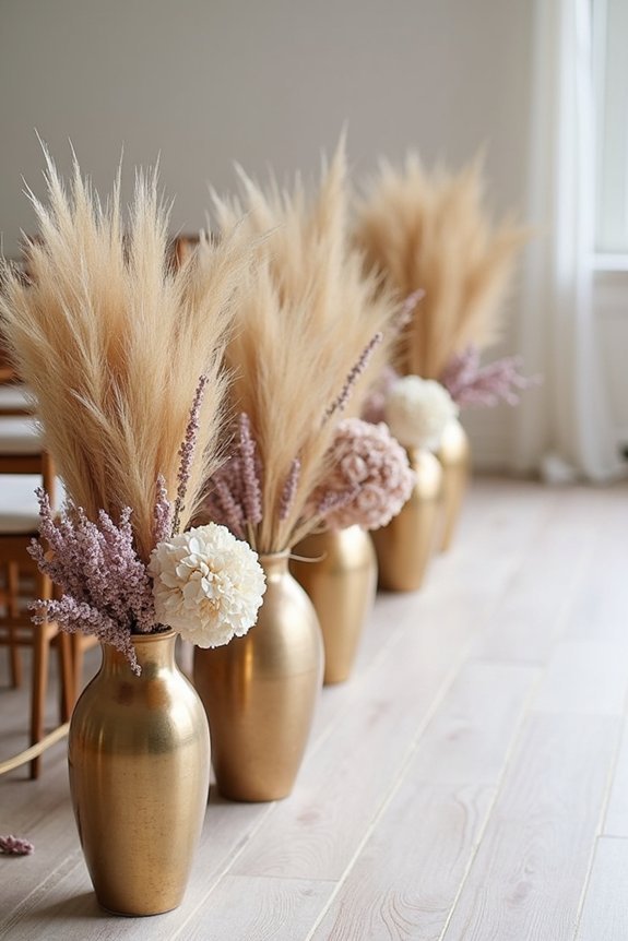 dried flowers enhance wedding aesthetics