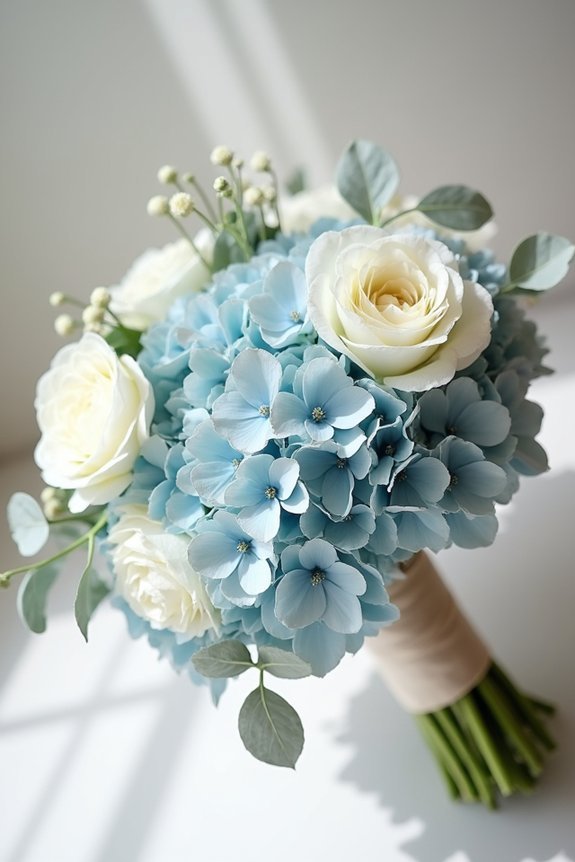 dusty blue floral combinations