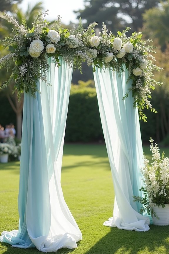 dusty blue wedding decor