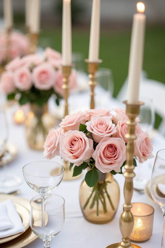 dusty rose and gold elegance
