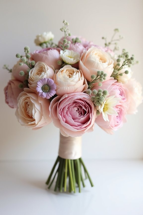 dusty rose bridal bouquet design