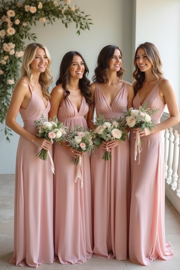 dusty rose bridesmaid elegance