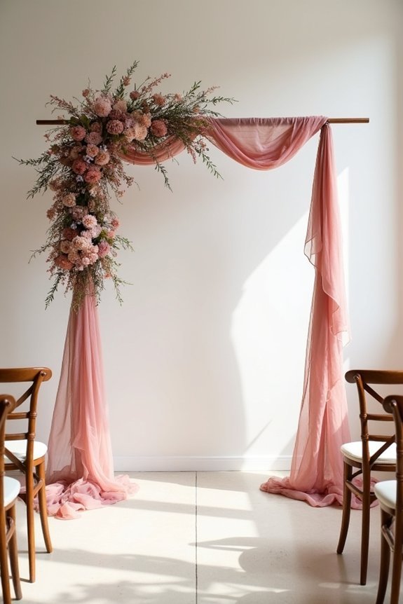 dusty rose ceremony elegance