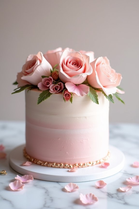 dusty rose dessert details