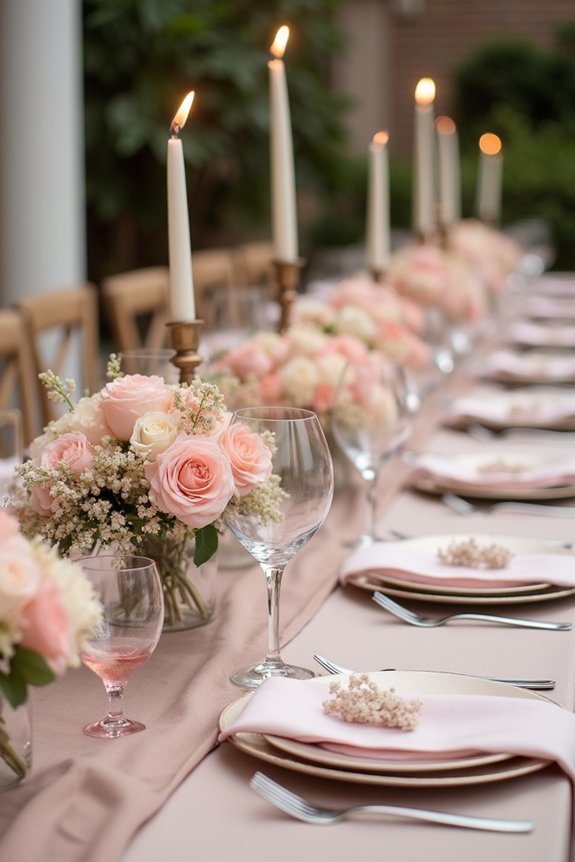 dusty rose reception details