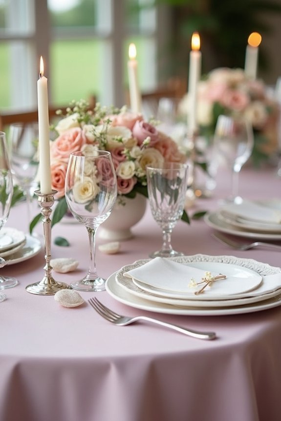 easy mauve wedding decor
