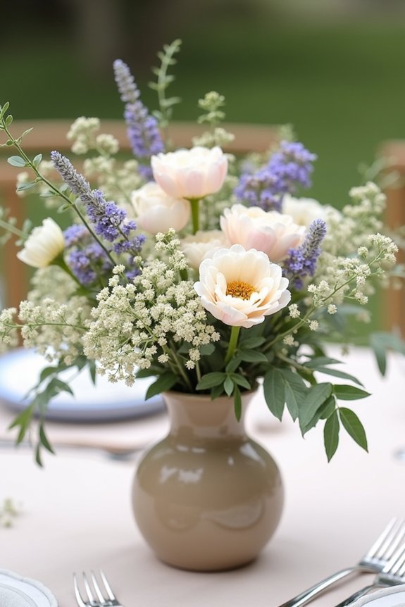 effortless wildflower wedding arrangements