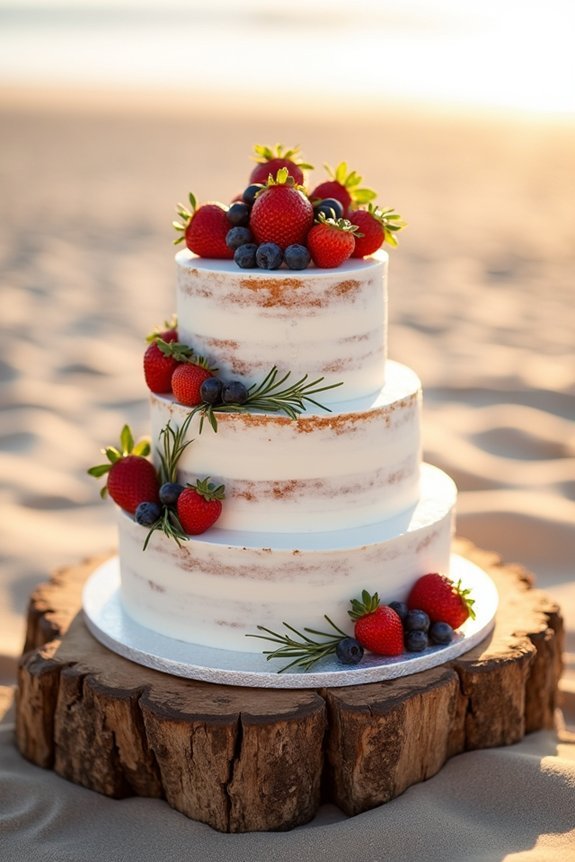 effortlessly elegant seaside cake