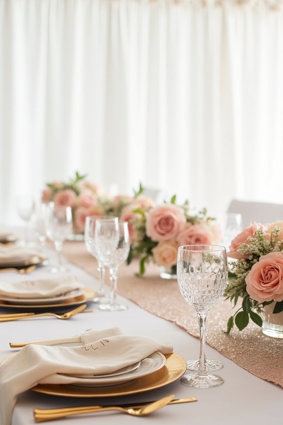 elegant blush and gold