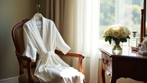 elegant bridal robes selection