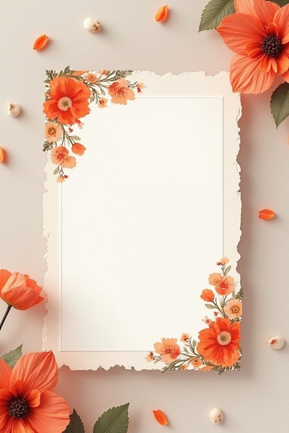 elegant burnt orange invitations