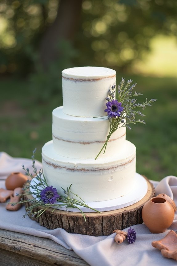 elegant cake display setup