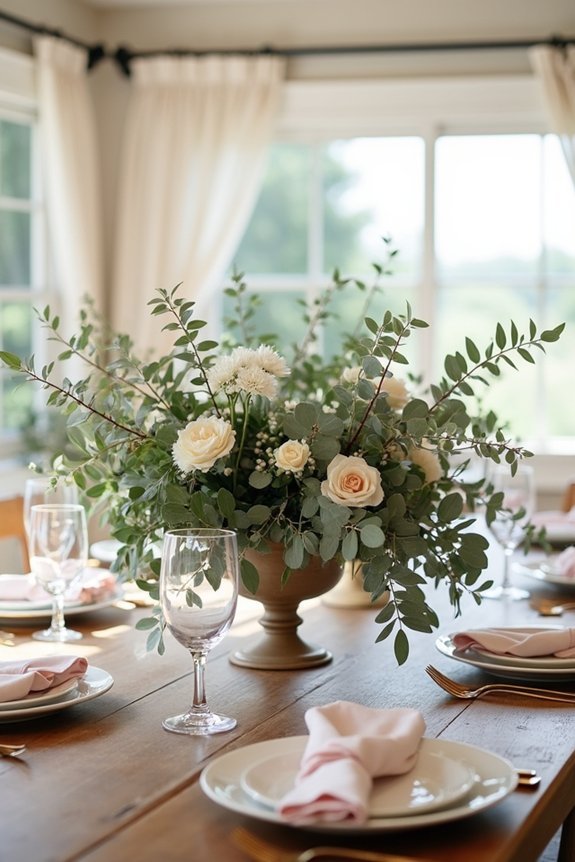 elegant cascading greenery arrangement