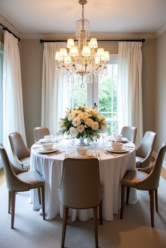 elegant centerpieces and lighting