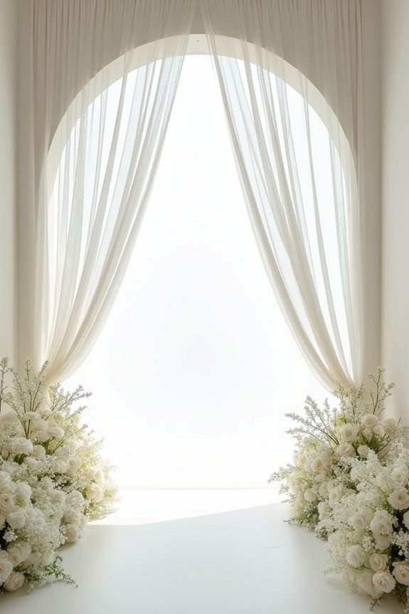 elegant ceremony backdrop focus