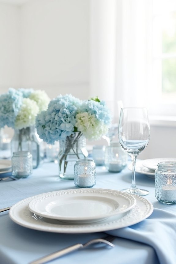 elegant dusty blue accents