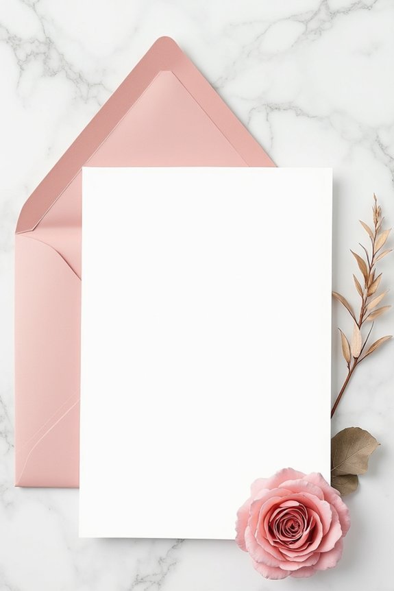 elegant dusty rose invitations