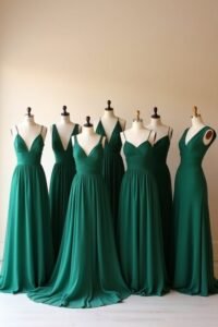 elegant emerald bridesmaid dresses
