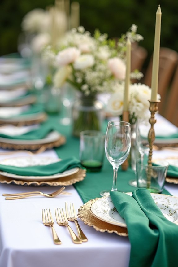 elegant emerald wedding color