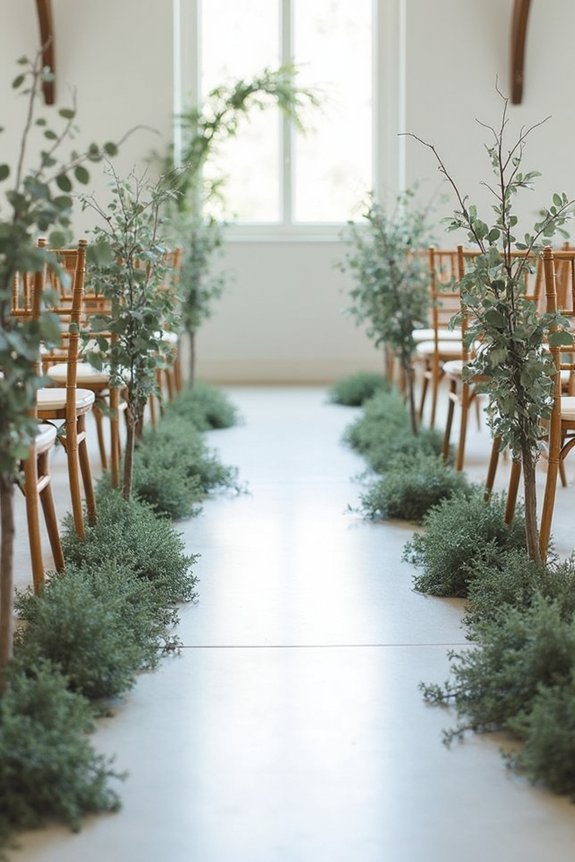 elegant eucalyptus and olive branches