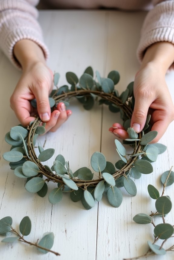 elegant eucalyptus flower crown