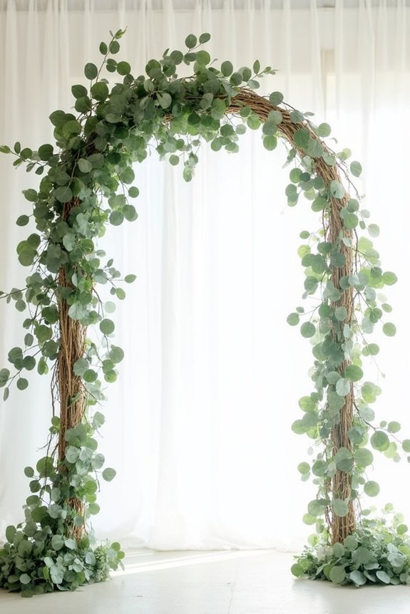 elegant eucalyptus wedding decor