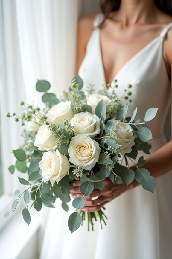elegant eucalyptus wedding flowers