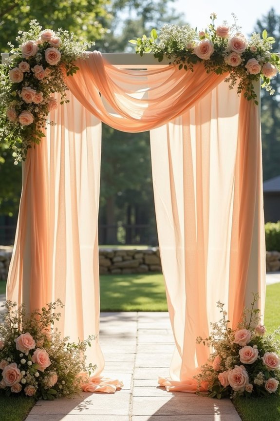elegant floral ceremony backdrop