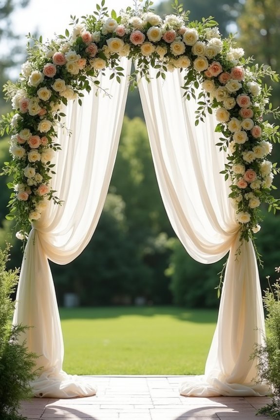 elegant floral ceremony backdrops