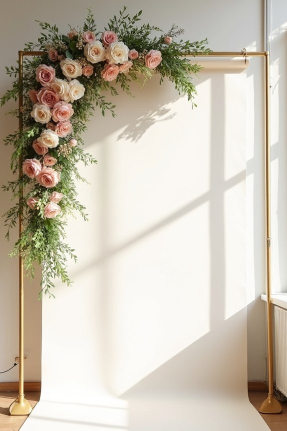 elegant floral photo booth