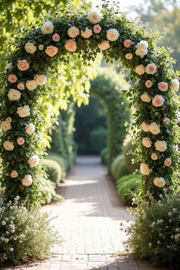 elegant flowering archway entrance