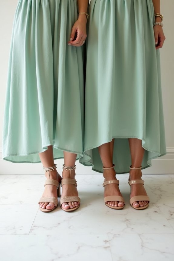elegant footwear for bridesmaids