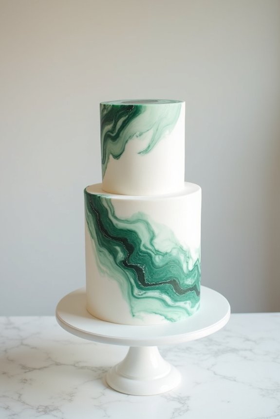 elegant forest green cake