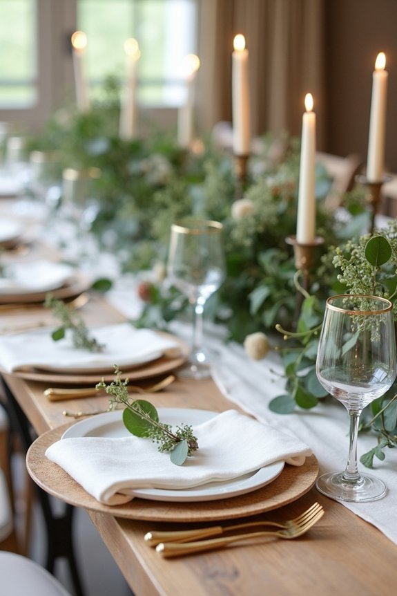 elegant forest green decor