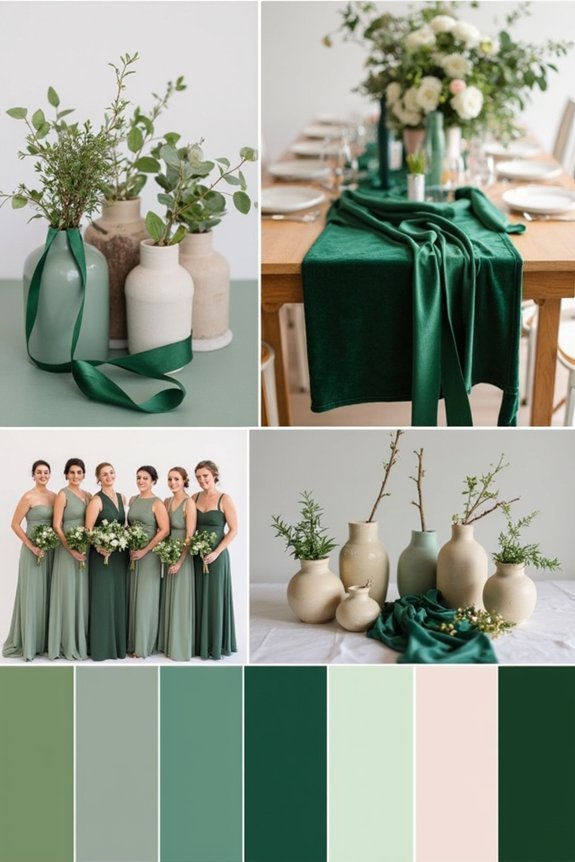 elegant forest green palette