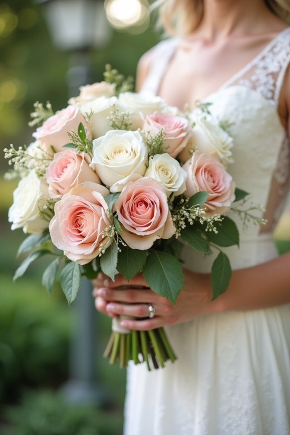 elegant garden roses bouquet