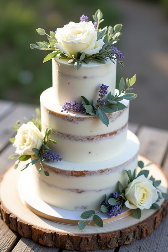 elegant garden wedding cakes