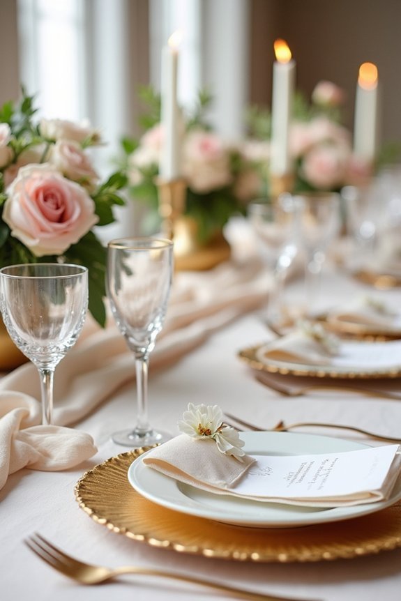 elegant gold centerpiece styling