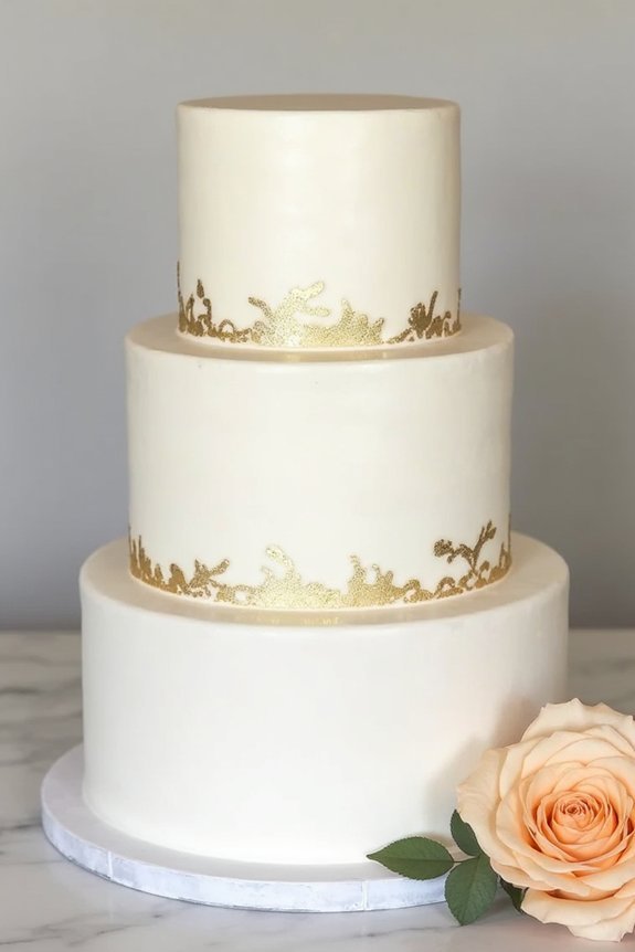 elegant gold leaf accents