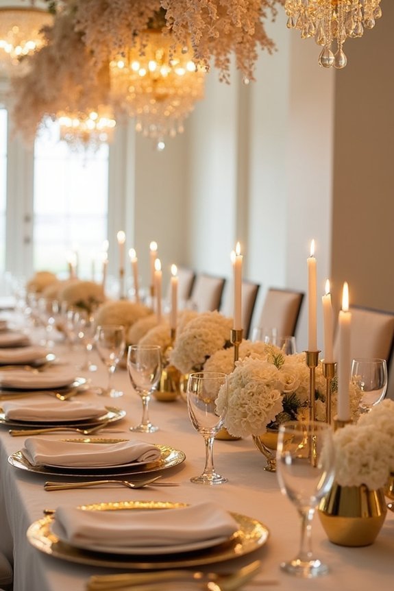 elegant gold lighting accents