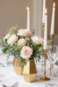 elegant gold wedding centerpieces